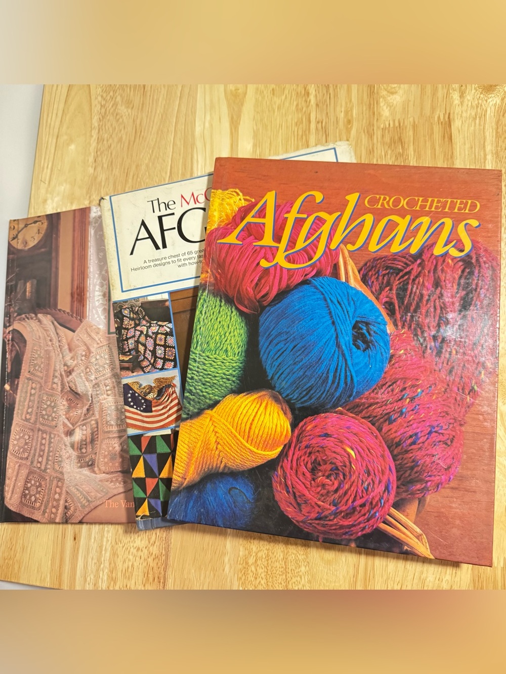 Vtg Crochet Afghan Book Lot McCall's Vanessa Ann Granny Square Oxmoor House